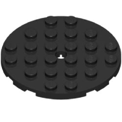 11213-026プレート6×6丸ペグ穴有ブラック