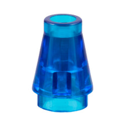 4589-043コーン1×1(溝無し)トランスダークブルー