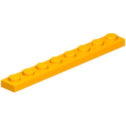 3460-191プレート1×8ブライトライトオレンジ