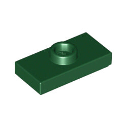 15573-141プレート1×2中央1スタッドダークグリーン