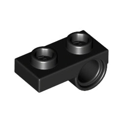 18677-026プレート1×2下部にペグ穴付ブラック