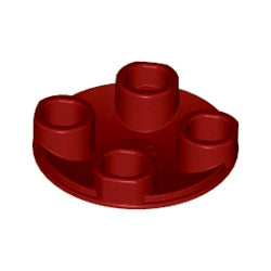 2654-154プレート2×2丸底ダークレッド