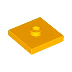 87580-191プレート2×2中央1スタッドブライトライトオレンジ