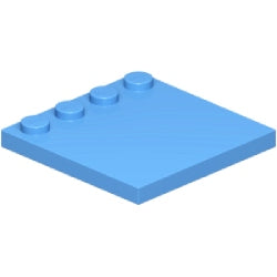 6179-102特殊タイル4×4端にスタッド有ミディアムブルー