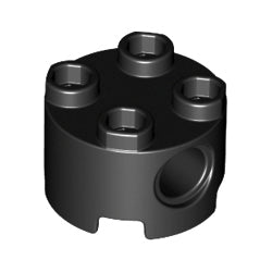 17485-026ブロック2×2丸ペグ穴有ブラック