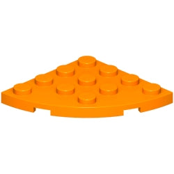30565-106プレート4×4コーナー丸オレンジ