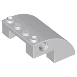 61487-194曲面スロープ4×4×2ペグ穴有ライトブルーイッシュグレイ