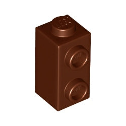 32952-192ブロック1×1×1 2/3-1方向スタッド有レディシュブラウン