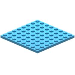 41539-322プレート8×8ミディアムアジュール