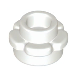 24866-001プレート1×1丸フラワーエッジホワイト