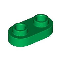35480-028プレート1×2丸貫通2スタッドグリーン