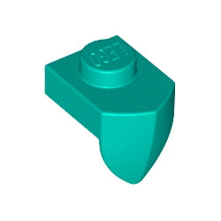 15070-107プレート1×1垂直牙付ダークターコイズ