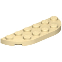 18980-005プレート2×6コーナー丸1/2楕円タン