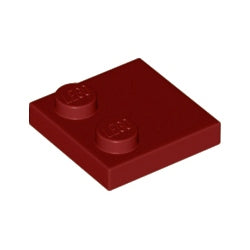 33909-154特殊タイル2×2端にスタッド有ダークレッド