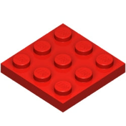 11212-021プレート3×3レッド