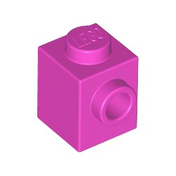 87087-221ブロック1×1-1方向スタッド有ダークピンク