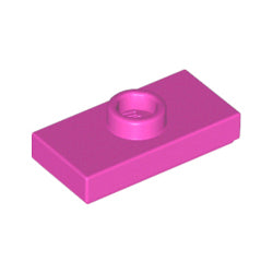 15573-221プレート1×2中央1スタッドダークピンク