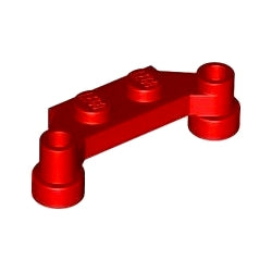 4590-021プレート1×2両側にポッチ有レッド