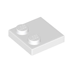 33909-001特殊タイル2×2端にスタッド有ホワイト