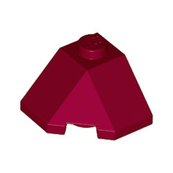 13548-154スロープ45度2×2コーナー3方向傾斜ダークレッド