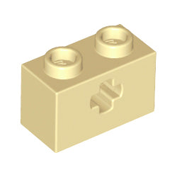 32064-005テクニックブロック1×2-車軸穴有タン