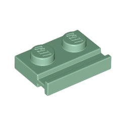 32028-151プレート1×2ドアレール付サンドグリーン