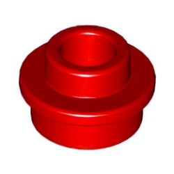 85861-021プレート1×1丸貫通穴有レッド