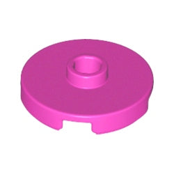 18674-221タイル2×2丸中央1スタッドダークピンク