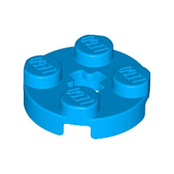 4032-321プレート2×2丸車軸穴有ダークアジュール