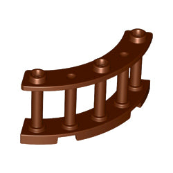 21229-192フェンス4×4×2-湾曲3スタッドレディシュブラウン