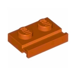 32028-038プレート1×2ドアレールダークオレンジ