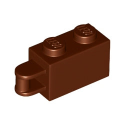 34816-192ブロック1×2端に垂直取っ手付きレディシュブラウン