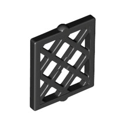 38320-026窓板枠1×2×2斜め格子ブラック