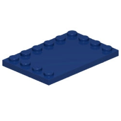 6180-140特殊タイル4×6端にスタッド有ダークブルー