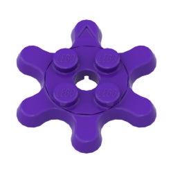 35442-268プレート2×2丸ギア6歯ダークパープル