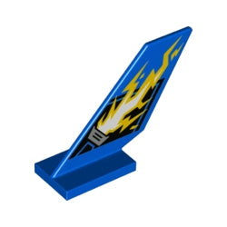 6239pb089尾翼(ライトニングボルトとノズルのロゴ)ブルー
