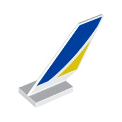 6239pb105尾翼(ブルーアンドイエローストライプ)ホワイト