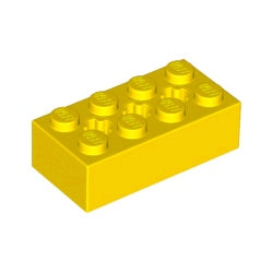 39789-024テクニックブロック2×4車軸穴3個イエロー