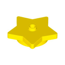 39611-024プレート4×4×2/3丸星型イエロー