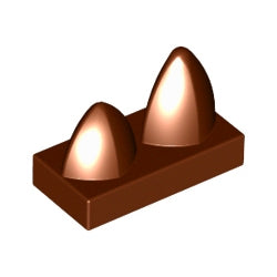 15209-192特殊タイル1×2牙2個レディシュブラウン