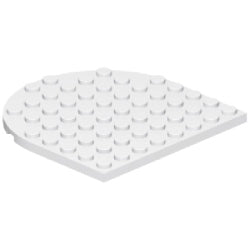 41948-001プレート8×8コーナー丸半円ホワイト