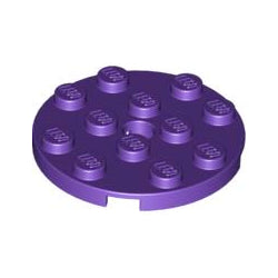 60474-268プレート4×4丸ペグ穴有ダークパープル