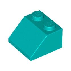 3039-107スロープ45度2×2ダークターコイズ