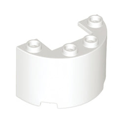 24593-001シリンダーハーフ2×4×2カットアウトホワイト