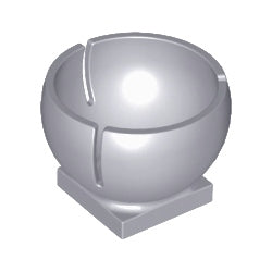 44358-194半球シリンダー2×2ライトブルーイッシュグレイ