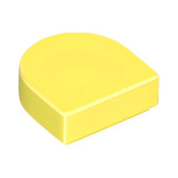 24246-226タイル1×1半円付きブライトライトイエロー