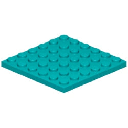 3958-107プレート6×6ダークターコイズ