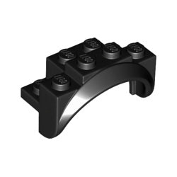 35789-026マッドガードアーチ4×2-1/2×2-1/3ラウンドアーチブラック