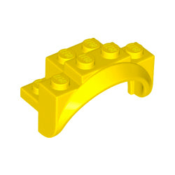 35789-024マッドガードアーチ4×2-1/2×2-1/3ラウンドアーチイエロー