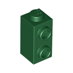 32952-141ブロック1×1×1 2/3-1方向スタッド有ダークグリーン